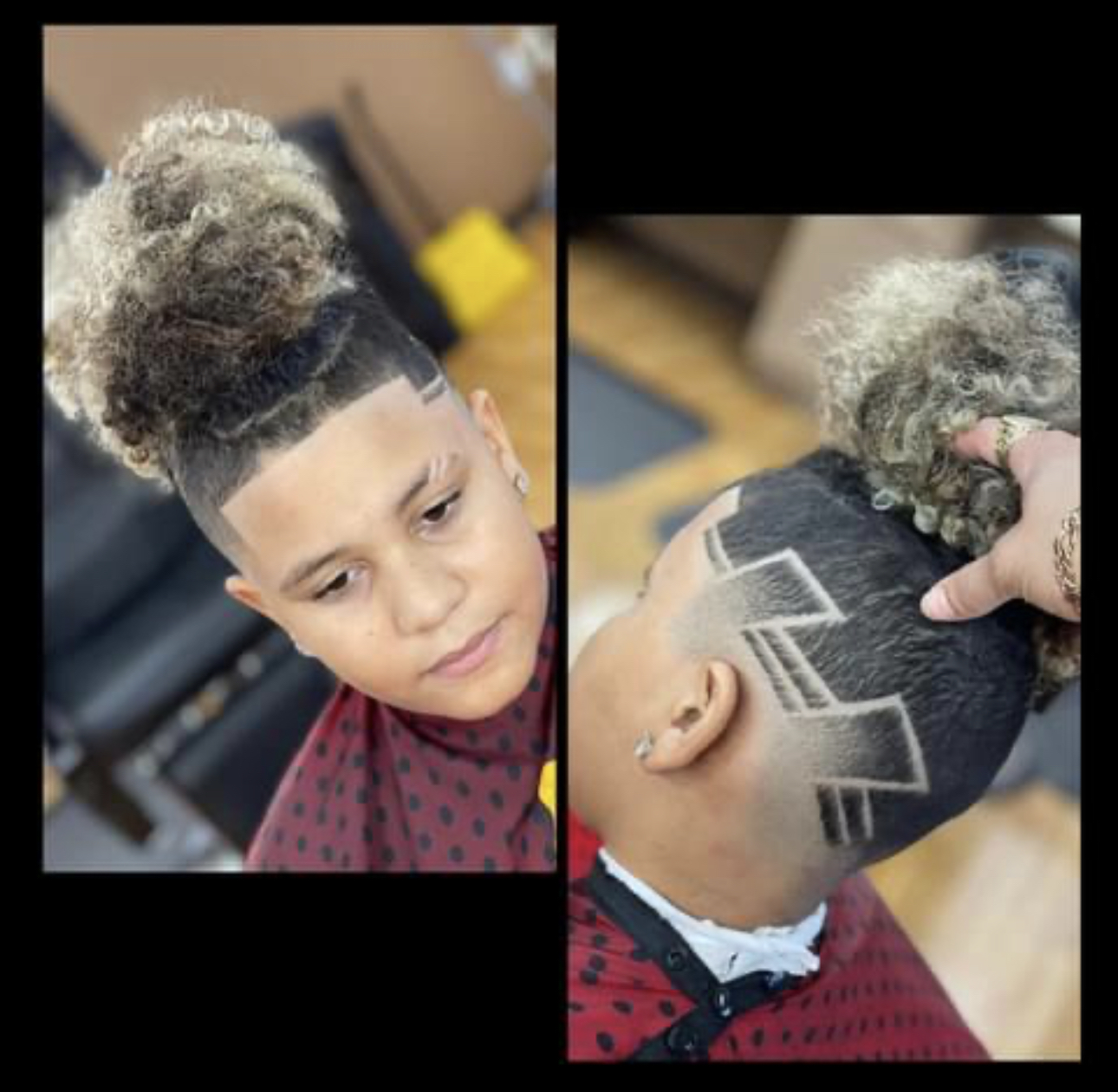 A fresh cut with a detailed hair design, real client work